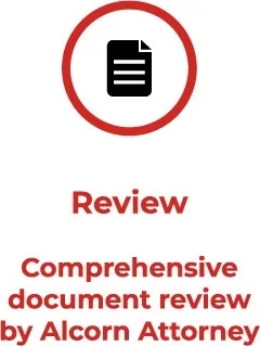 Review Comprehensive document review by Alcorn Attorney