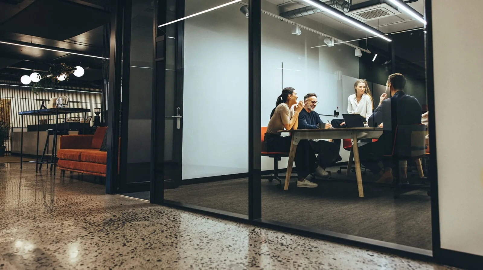 Startup company in conference room